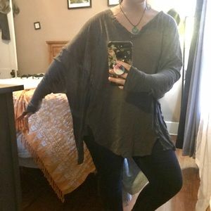Free people bat wing gray shirt